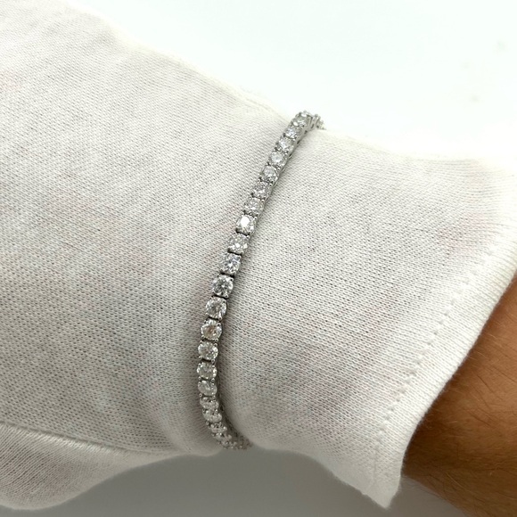 925 Silver 14.40CTW Moissanite Tennis Bracelet
